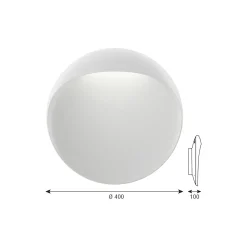 Flindt væglampe L, hvid