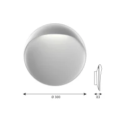 Flindt væglampe M, aluminium