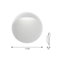 Flindt væglampe M, hvid