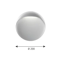 Flindt væglampe S, aluminium