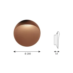 Flindt væglampe S, corten