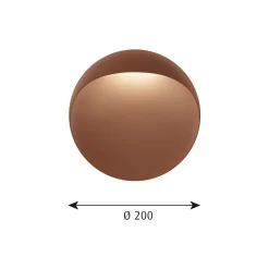 Flindt væglampe S, corten