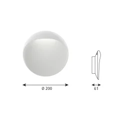 Flindt væglampe S, hvid