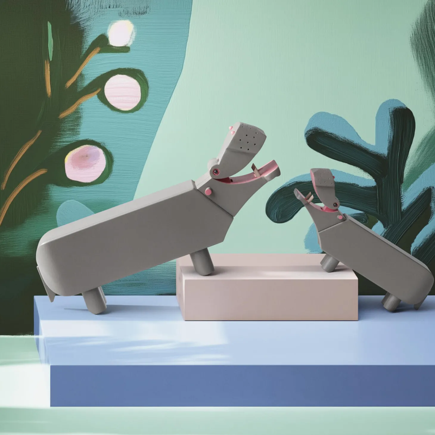 Flodhest lille, grå