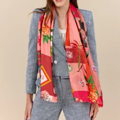 FLORAL GEO tørklæde