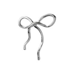 Flow Bow Earring Single, silver