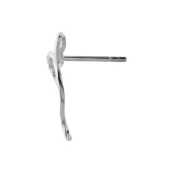 Flow Bow Earring Single, silver