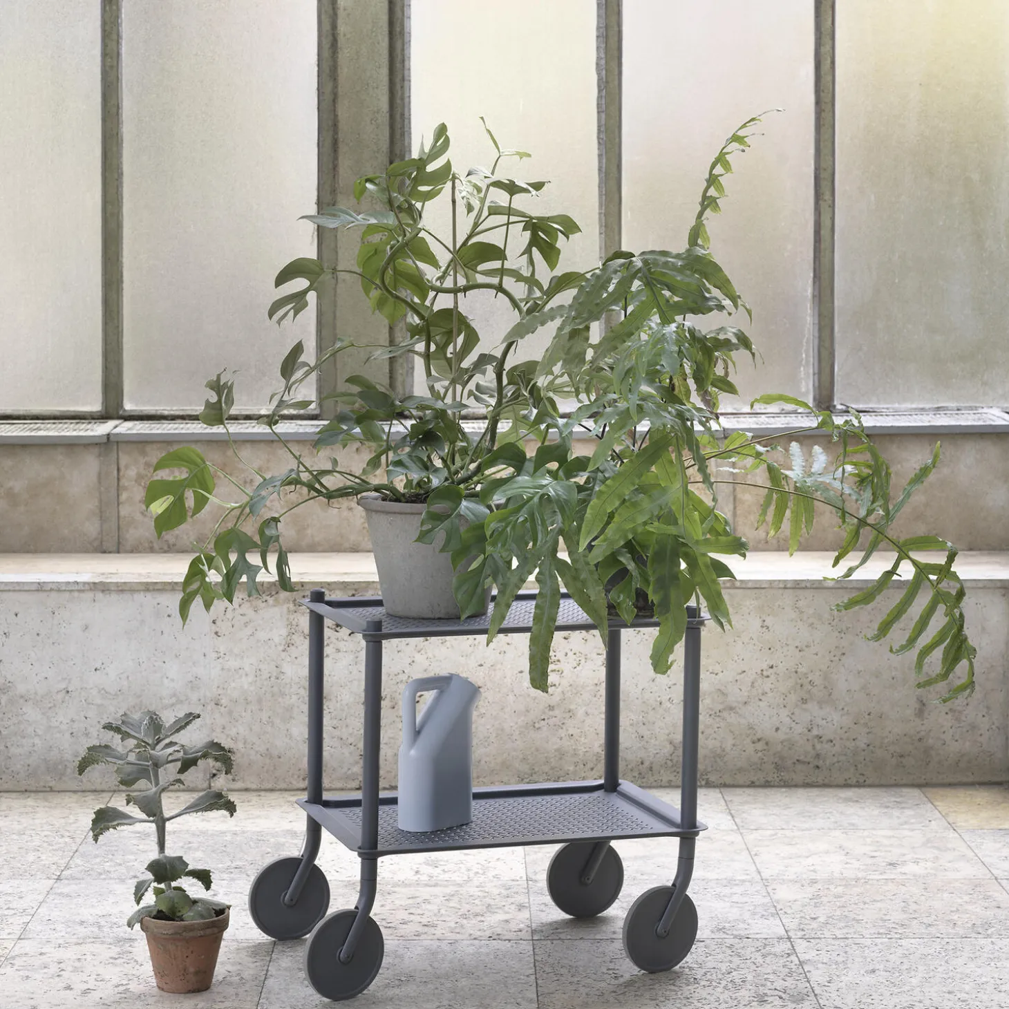 Flow Trolley 2-Layer, blue -grey