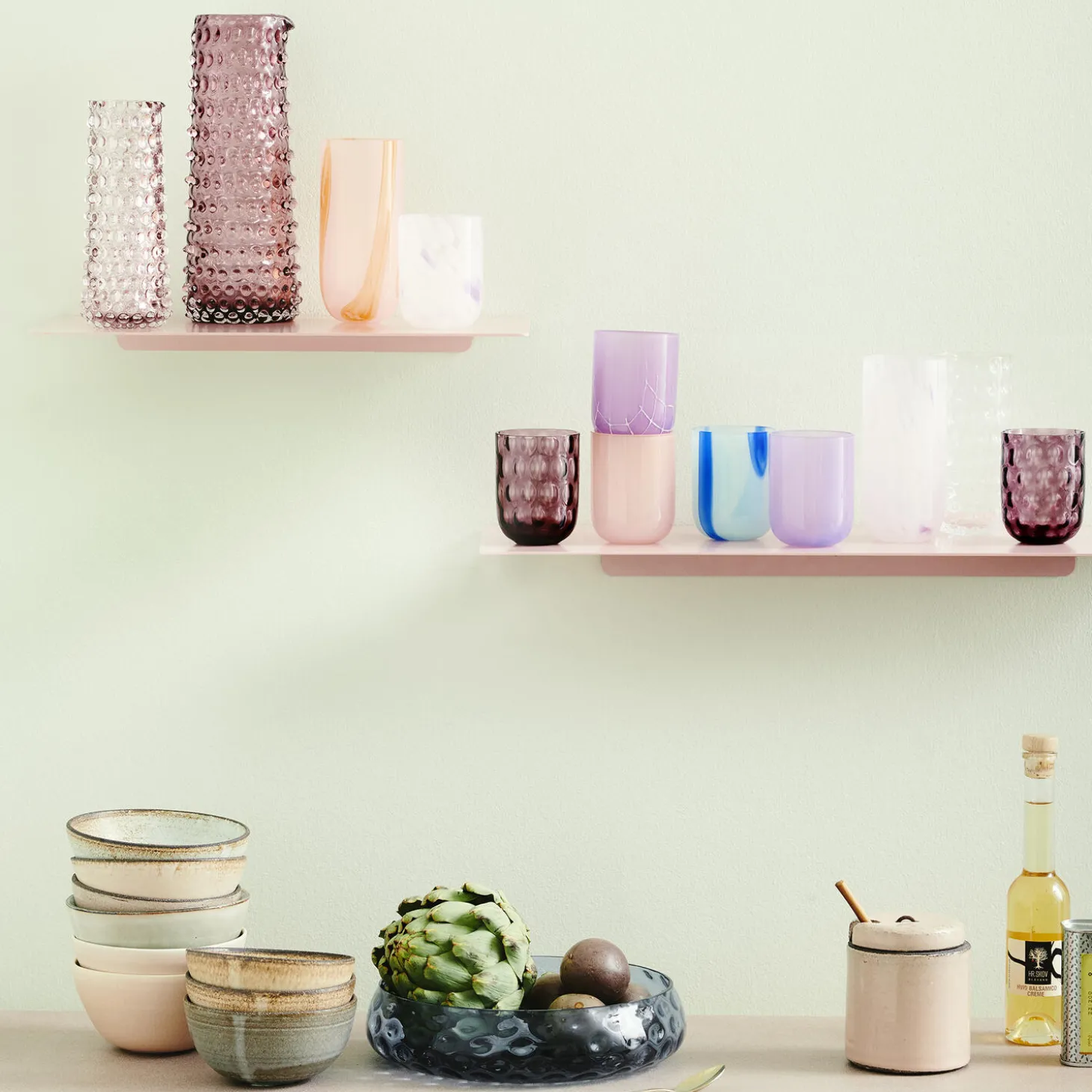 Flow Tumbler, purple w stripes