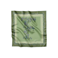 Flowering Green F silketørklæde