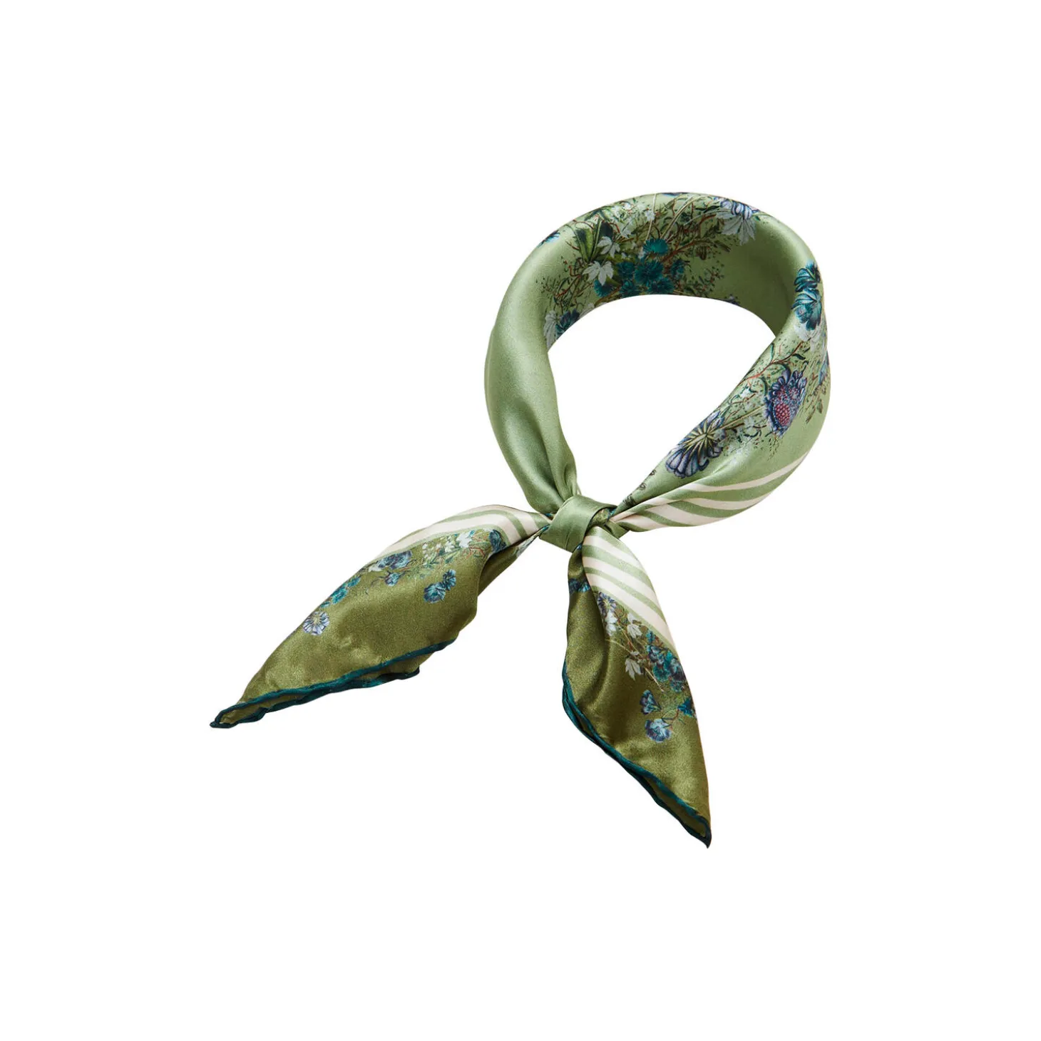 Flowering Green F silketørklæde