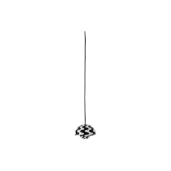 Flowerpot VP10 Pendant, black & white pattern