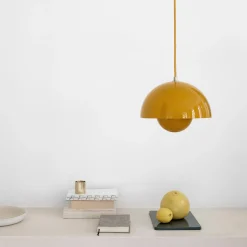 Flowerpot VP1 Pendant, mustard