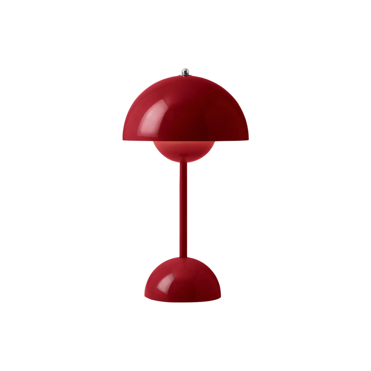 Flowerpot VP9 Portable Table Lamp, vermilion red