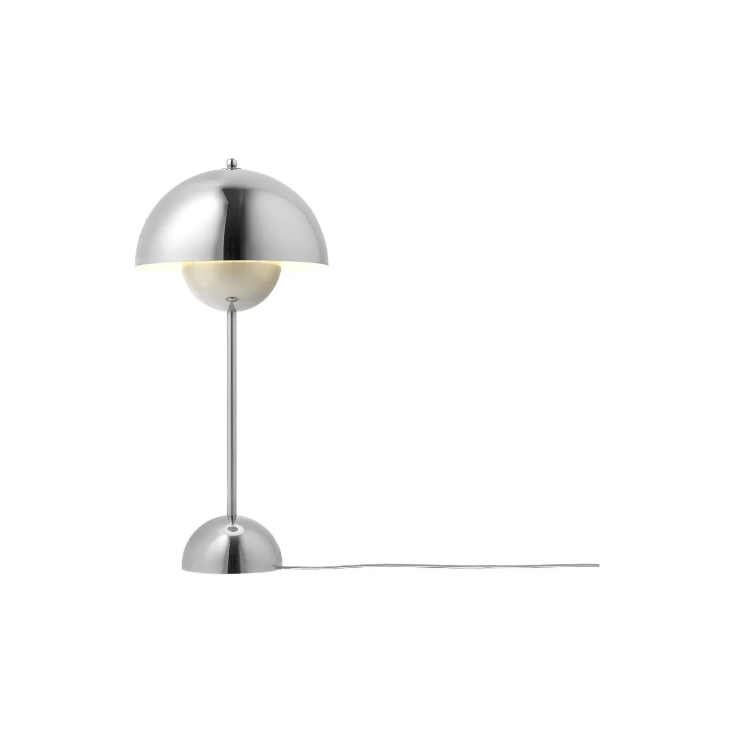 Flowerpot VP3 Table Lamp, chrome-plated