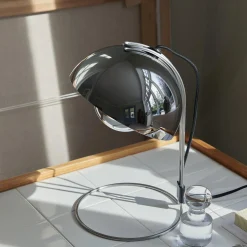 Flowerpot VP4 Table Lamp, chrome-plated
