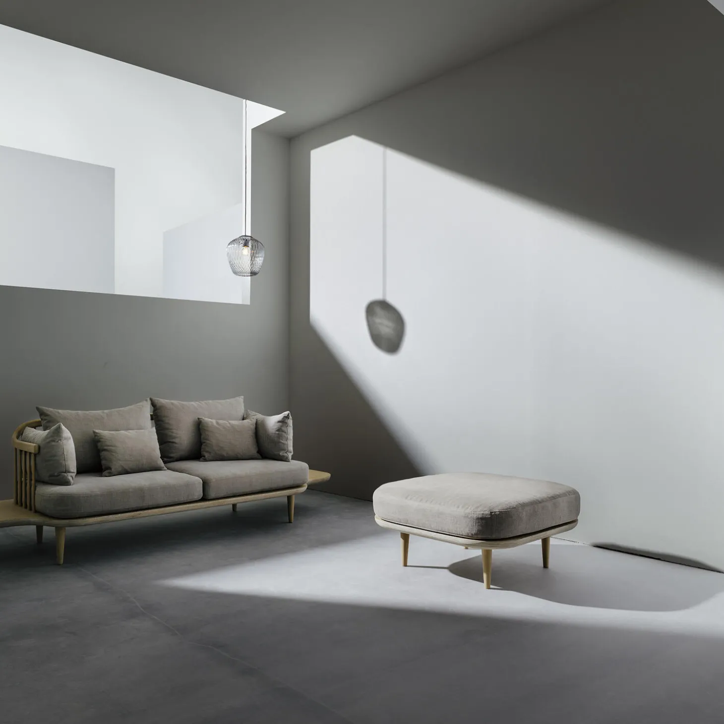 Fly SC9 Pouf, Hot Madison 094/oiled oak