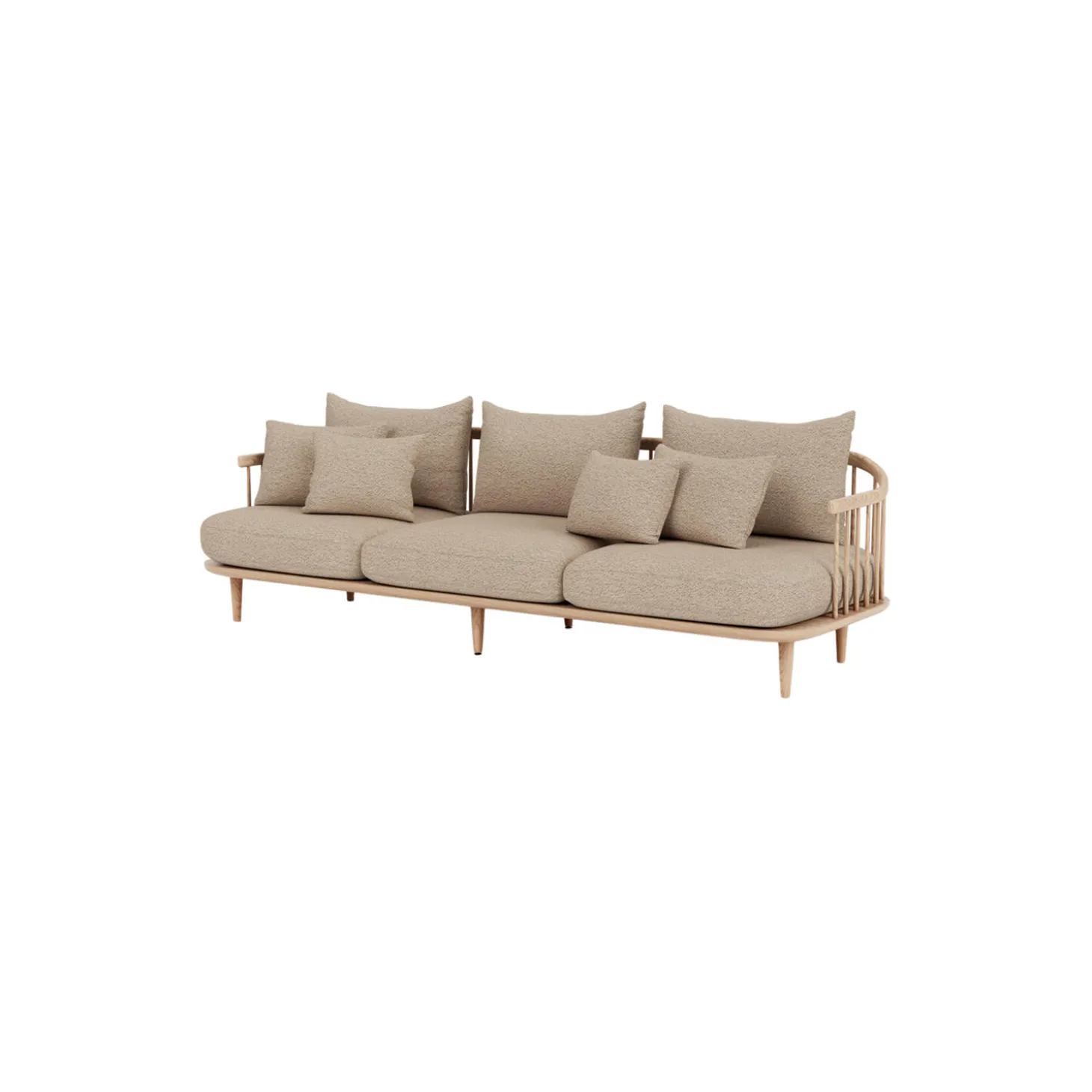 Fly SC12 3-seater Sofa, Karakorum 003/oiled oak
