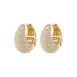 FOCUS Crystal Øreringe, gold plated