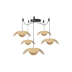 Forget Me Not Cluster 5 Pendant, oak