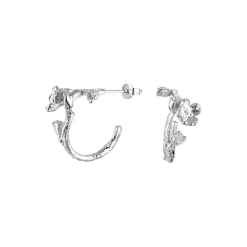 Forglemmigej øreringe sølv