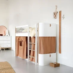 Forhæng til Wood Mini+ halvhøj seng, karamel