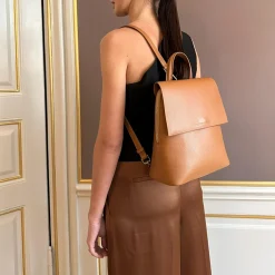 Frances Midi Backpack, cognac