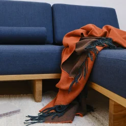 Franja plaid, 01236 green-orange