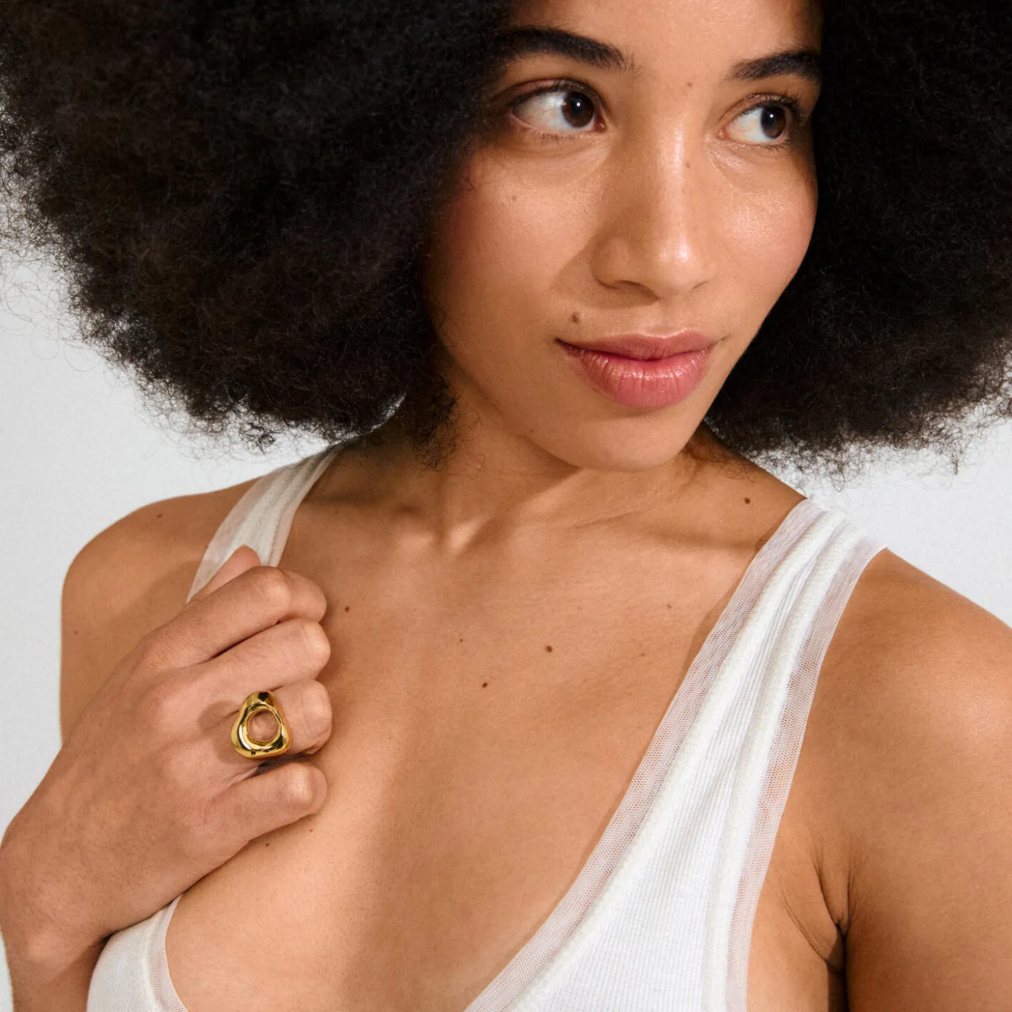 FREE ring, guldbelagt