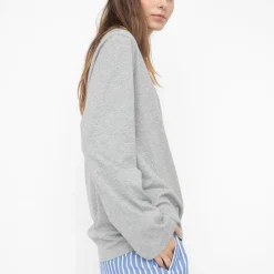 Freya langærmet T-shirt, grey melange