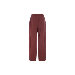Fukkura poplin lommebukser, maroon