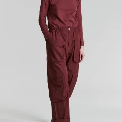 Fukkura poplin lommebukser, maroon
