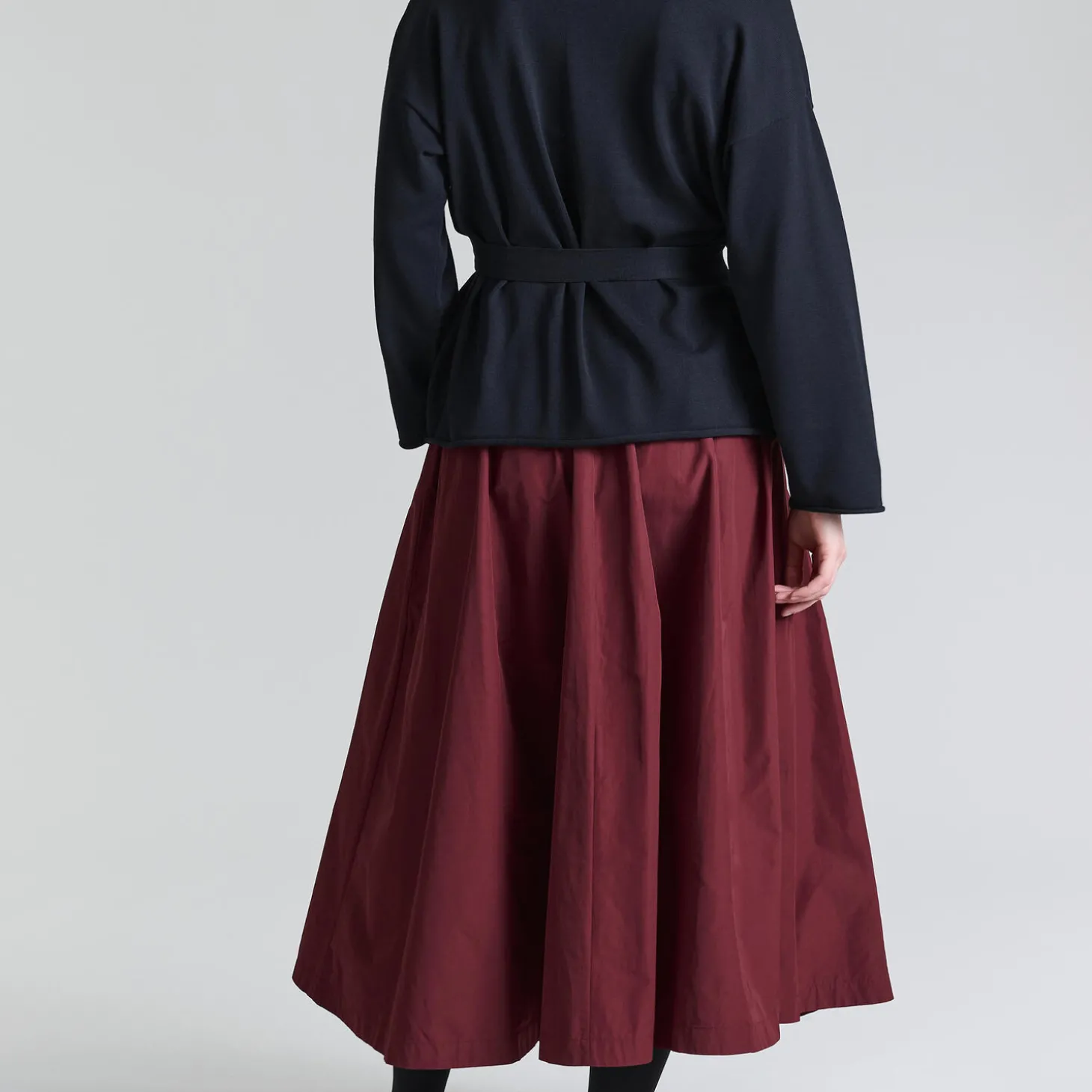 Fukkura poplin nederdel, maroon