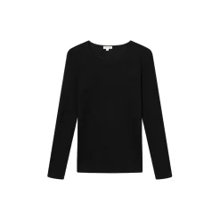 Gertrud pointelle bluse, black