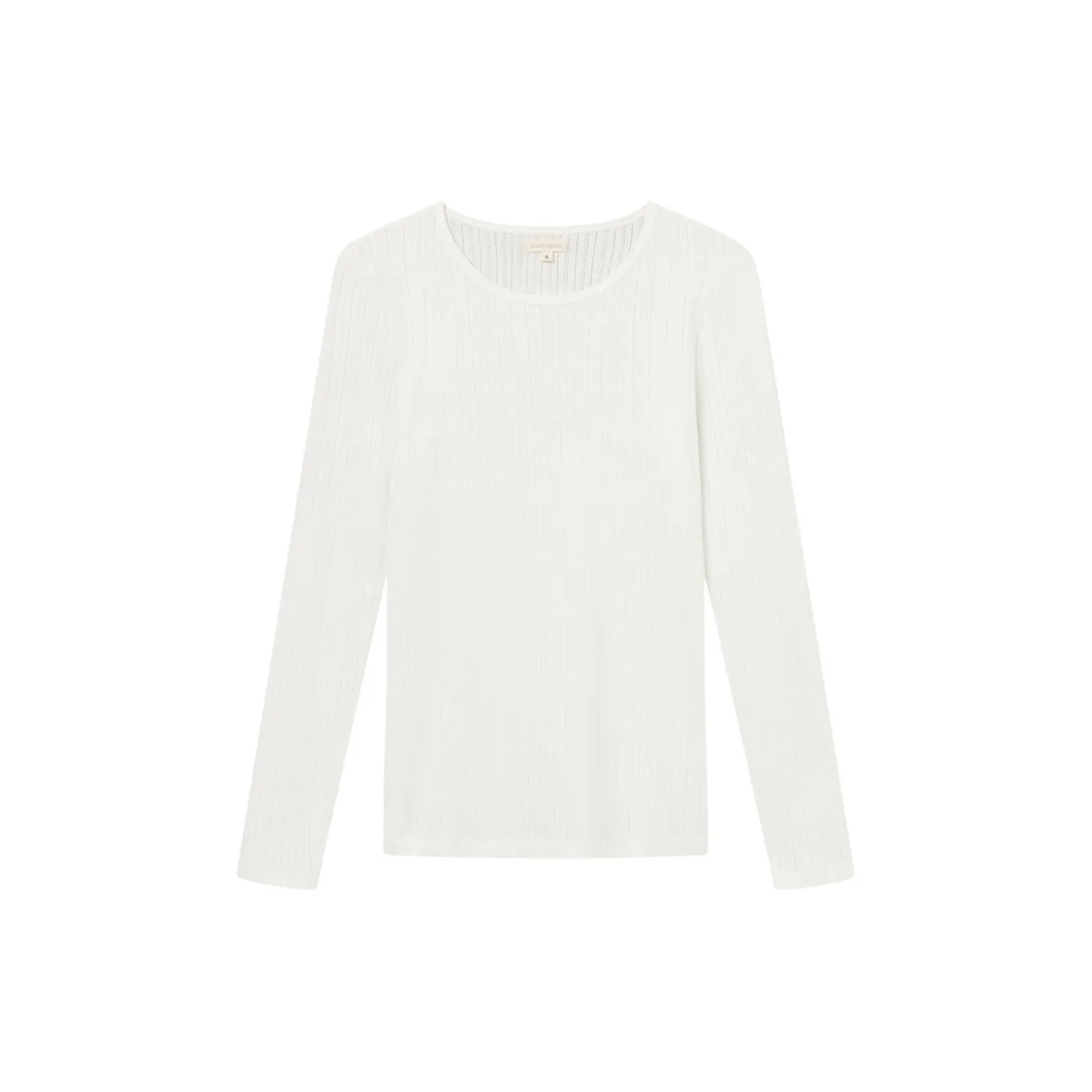 Gertrud pointelle bluse, white