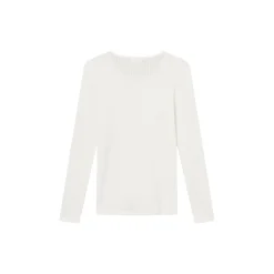 Gertrud pointelle bluse, white