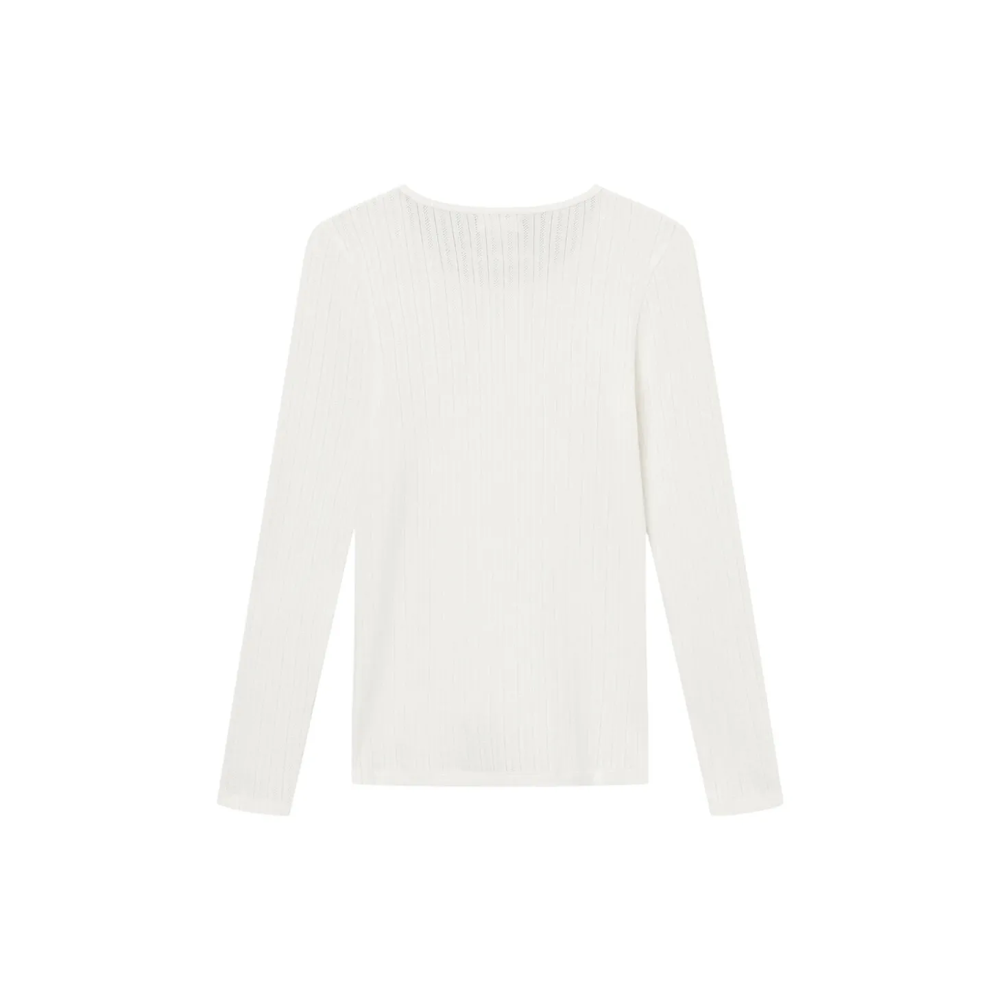 Gertrud pointelle bluse, white