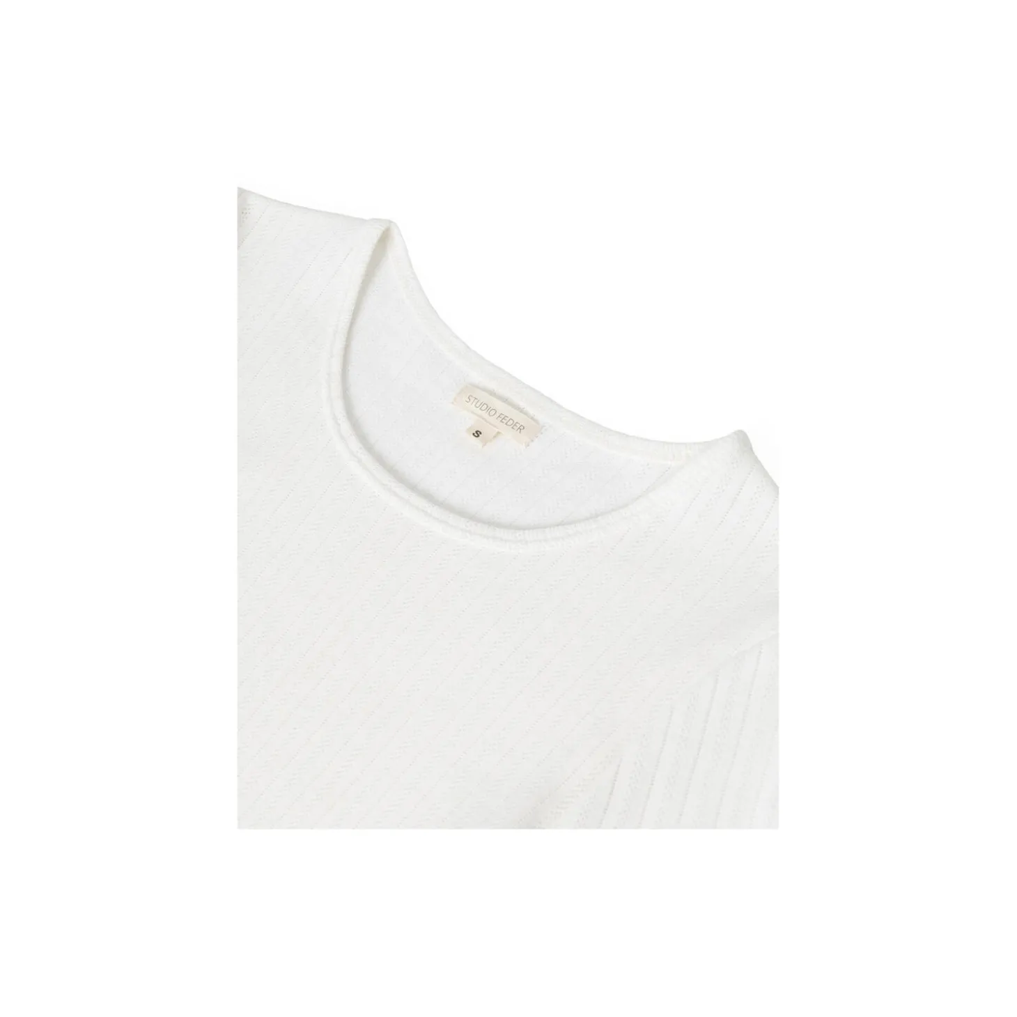Gertrud pointelle bluse, white