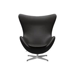 Ægget™ 3316 loungestol, Aura black brown/satin brushed aluminium
