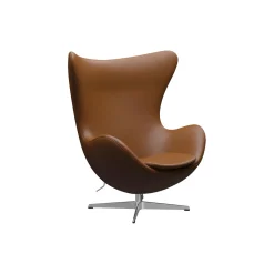 Ægget™ 3316 loungestol, Aura walnut/satin brushed aluminium
