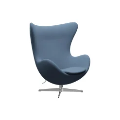 Ægget™ 3316 loungestol, Christianshavn 1152 light blue/satin brushed aluminium