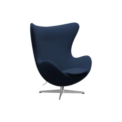 Ægget™ 3316 loungestol, Christianshavn 1154 blue/satin brushed aluminium