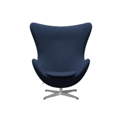 Ægget™ 3316 loungestol, Christianshavn 1155 dark blue/satin brushed aluminium