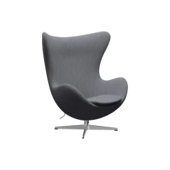 Ægget™ 3316 loungestol, Christianshavn 1171 light grey/satin brushed aluminium