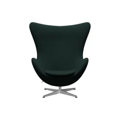 Ægget™ 3316 loungestol, Christianshavn 1161 dark green/satin brushed aluminium