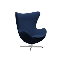 Ægget™ 3316 loungestol, Christianshavn 1153 blue uni/satin brushed aluminium