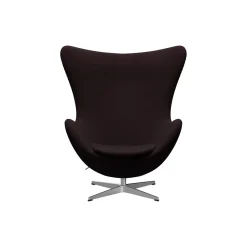 Ægget™ 3316 loungestol, Christianshavn 1142 dark red uni/satin brushed aluminium
