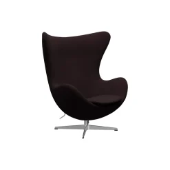 Ægget™ 3316 loungestol, Christianshavn 1142 dark red uni/satin brushed aluminium
