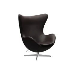 Ægget™ 3316 loungestol, Grace dark brown/satin brushed aluminium