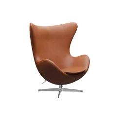 Ægget™ 3316 loungestol, Grace walnut/satin brushed aluminium